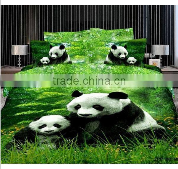 Luxury OEM Animal 3D printed bedding set, queen size 4pc beautiful bed sheet sets