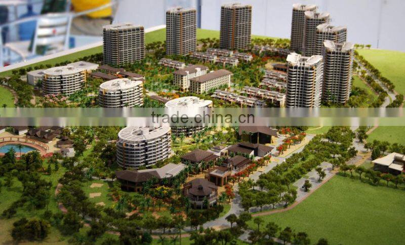 architectural residential building scale model with lighting system