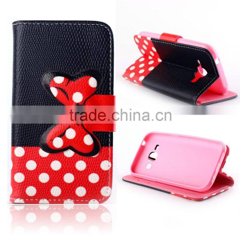 Wholesale For Samsung Galaxy J1 J100 Painted Style Leather TPU Case with Wallet Card Slots Free Shipping