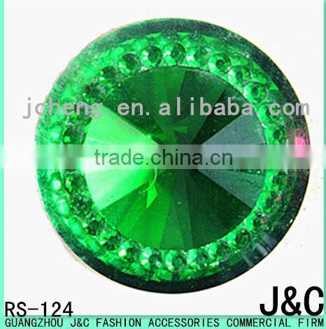16*21green color star effect special shaped resin stone