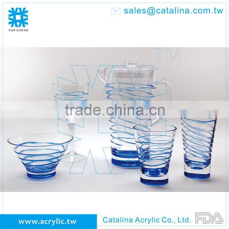 Plastic Acrylic HEART BOTTOM TUMBLER