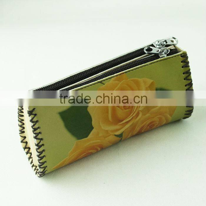 Handmade zipper craft leather coin purse