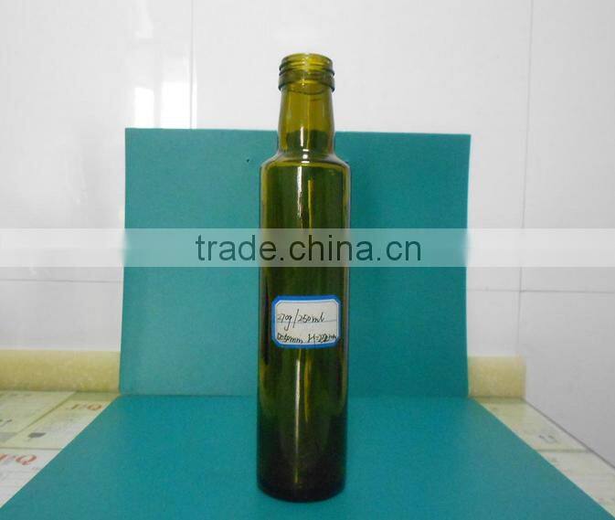 250ml Marasca oil glass bottle/green oil bottle