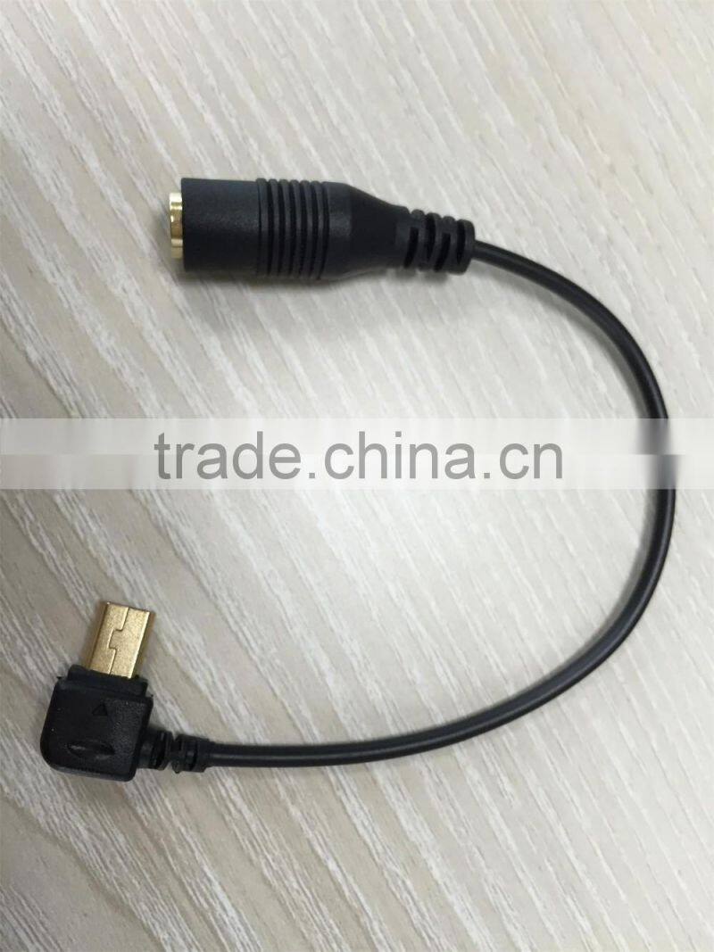 Mini USB to 3.5mm Mic Microphone Transfer Adapter Cable good quality camera