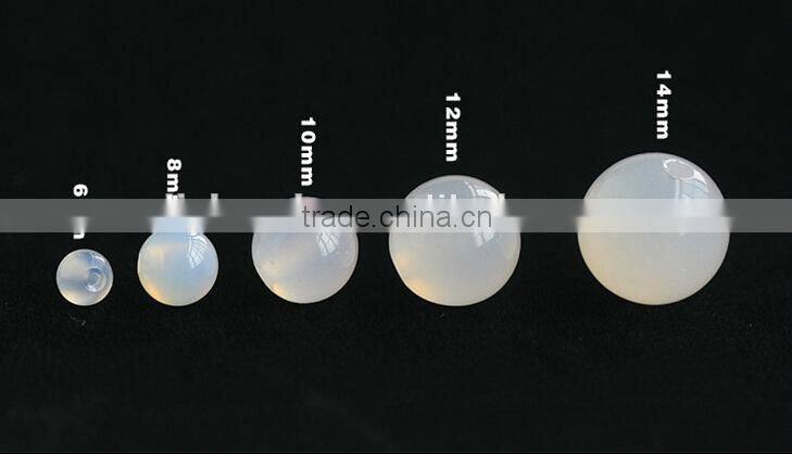 wholesale natural high quality white agate gemstone beads