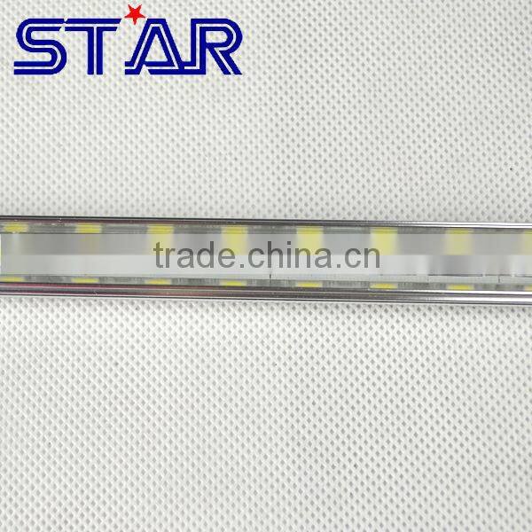 100cm IP20 16w 72led 12v 5050 20-22LM Aluminum LED Rigid Strip light White color with clear cover