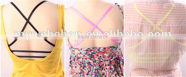 Summer 1/2 cup x-shaped cross straps one piece push up seamless bra wholesale