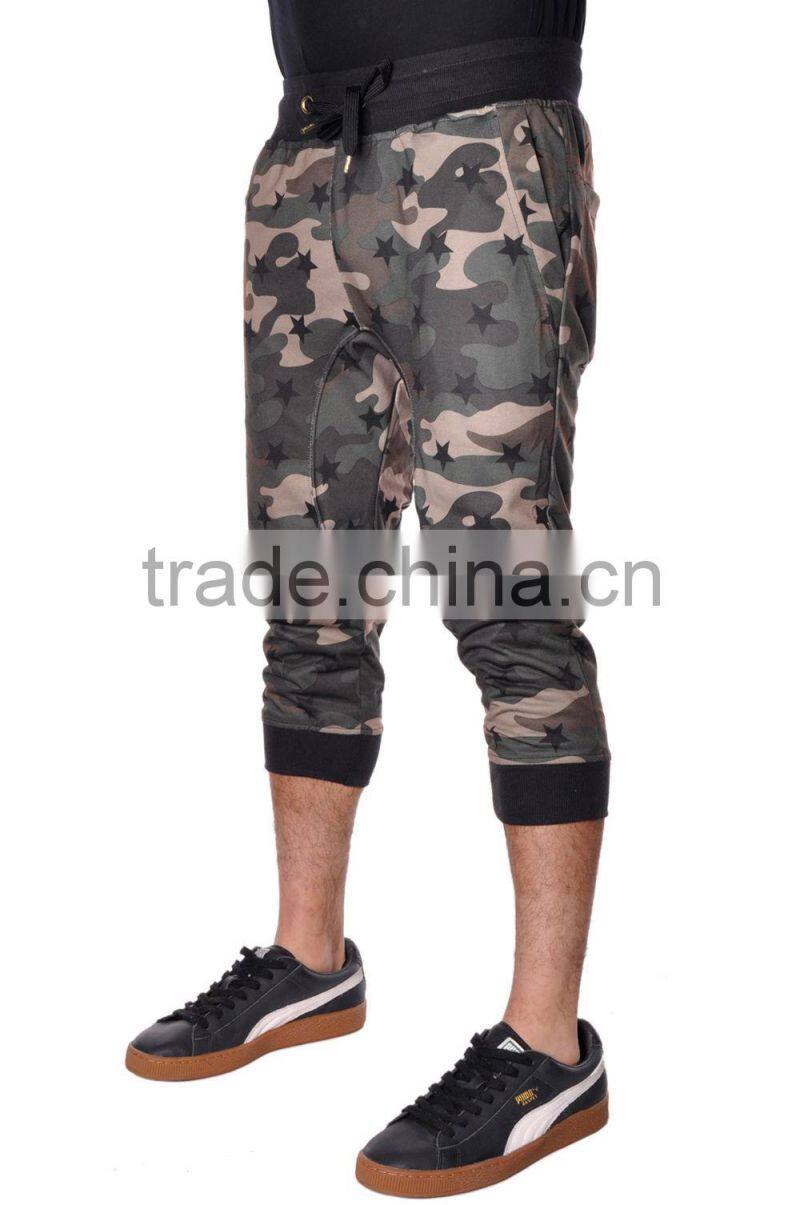 Mens Sublimated Slim Fit Military Camo Street Joggers