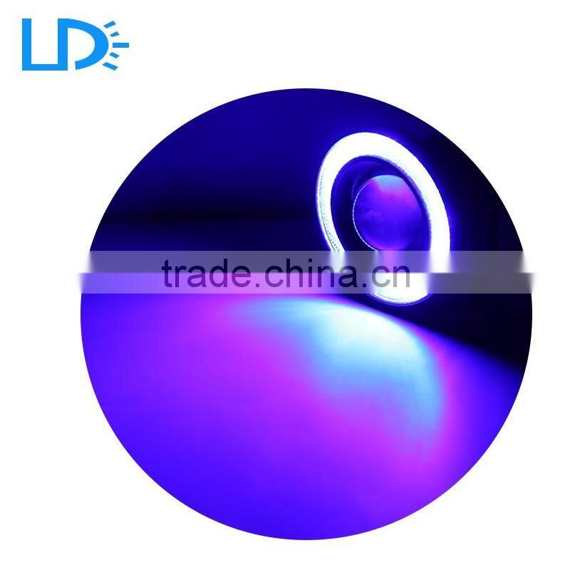 Auto fog daytime running light double Halo Rings RGB COB eagle eye light