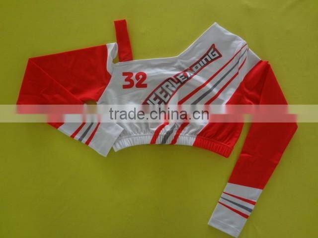China supplier shirts and shorts, hot sexy cheerleading costumes open girls uniforms