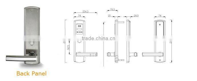 Electronic card lock with stable hotel system extensive used in hotel