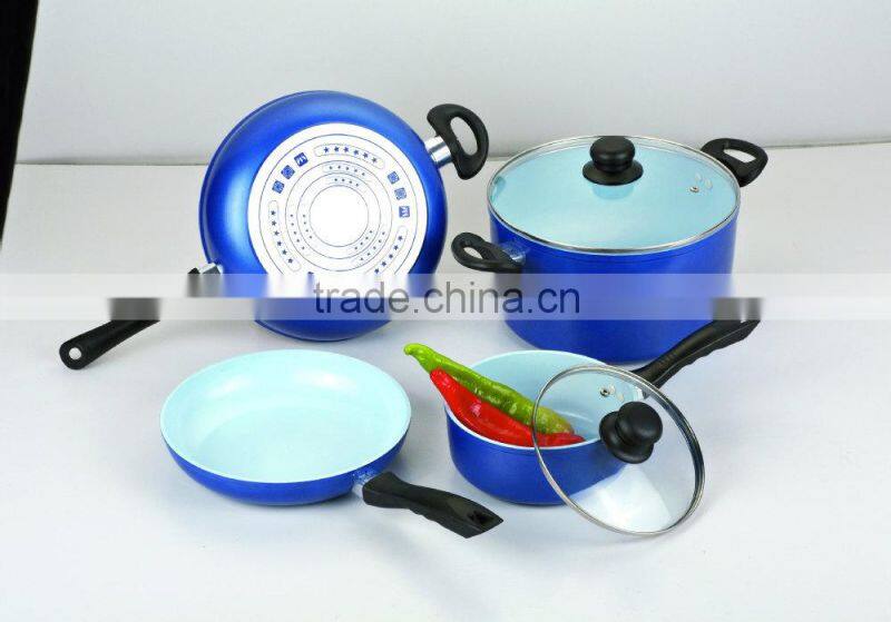 6pcs aluminum ceramic die-cast cookware set