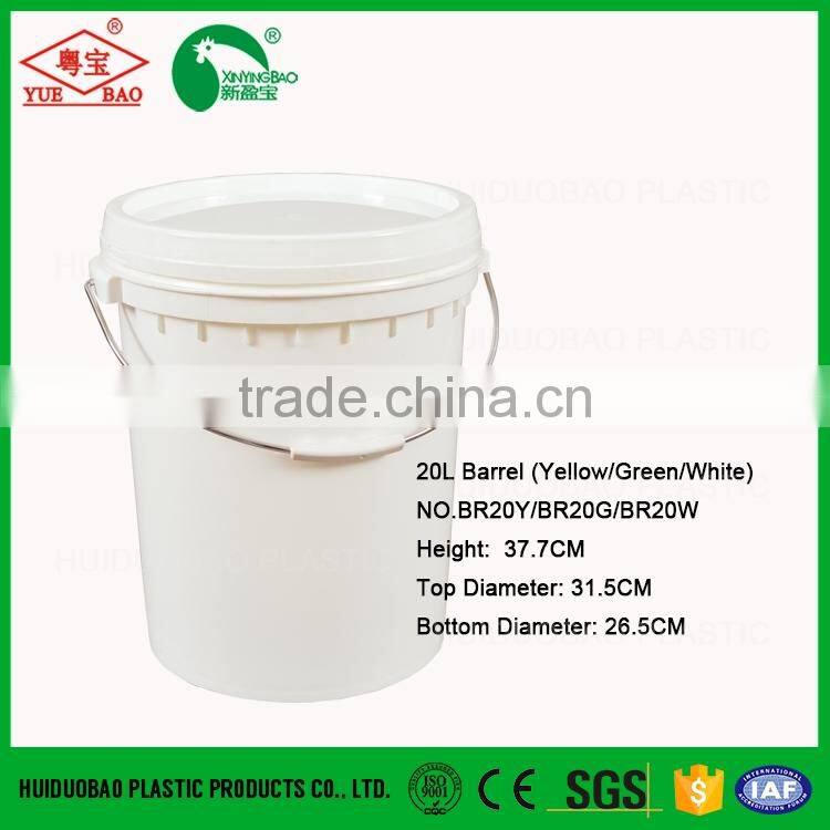 5 gallon plastic paint pail with metal handle and lid