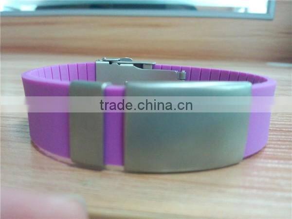 Waterproof rubber band sports wristbands runners identity bracelet