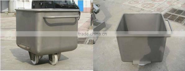 Stainless steel container trolley for transport
