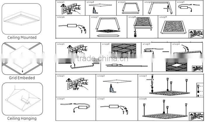 Ultra slim square 300*300 led panel lighting 8/10/12/18w indoor
