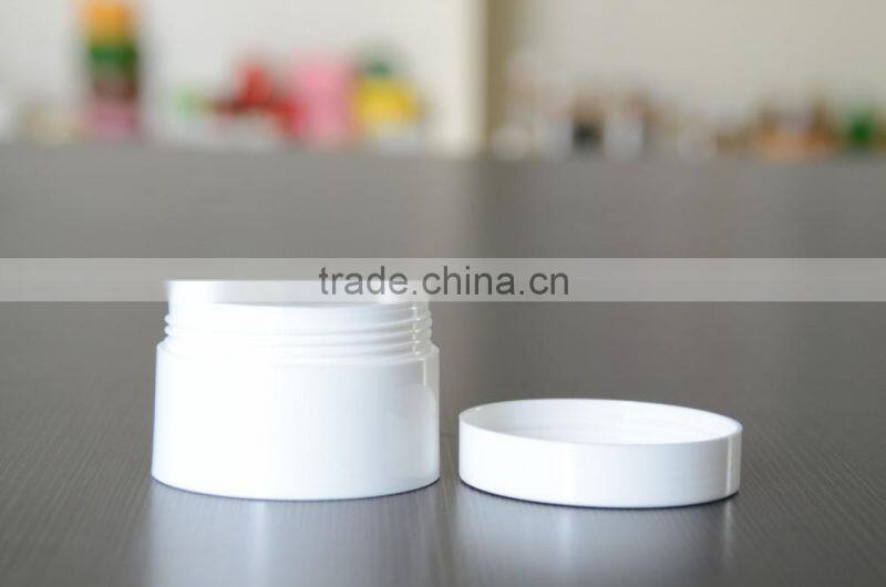 Cream container cosmetic packaging and plastic cosmetic jars with wooden cap