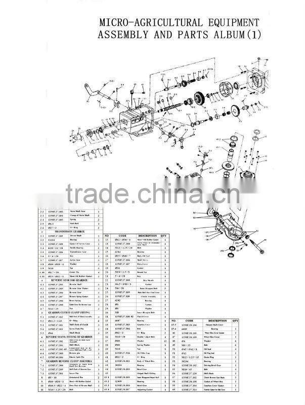 MeiQi 9HP 186F diesel engine cultivator with cart