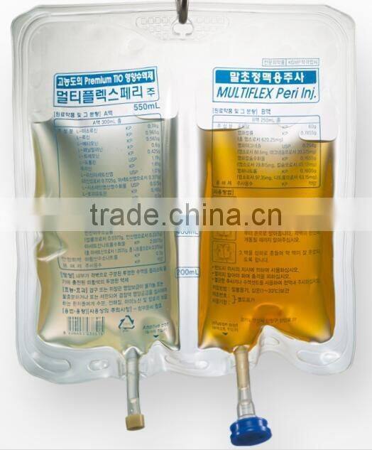 Double Tube Non- PVC Infusion Bag with Stopper