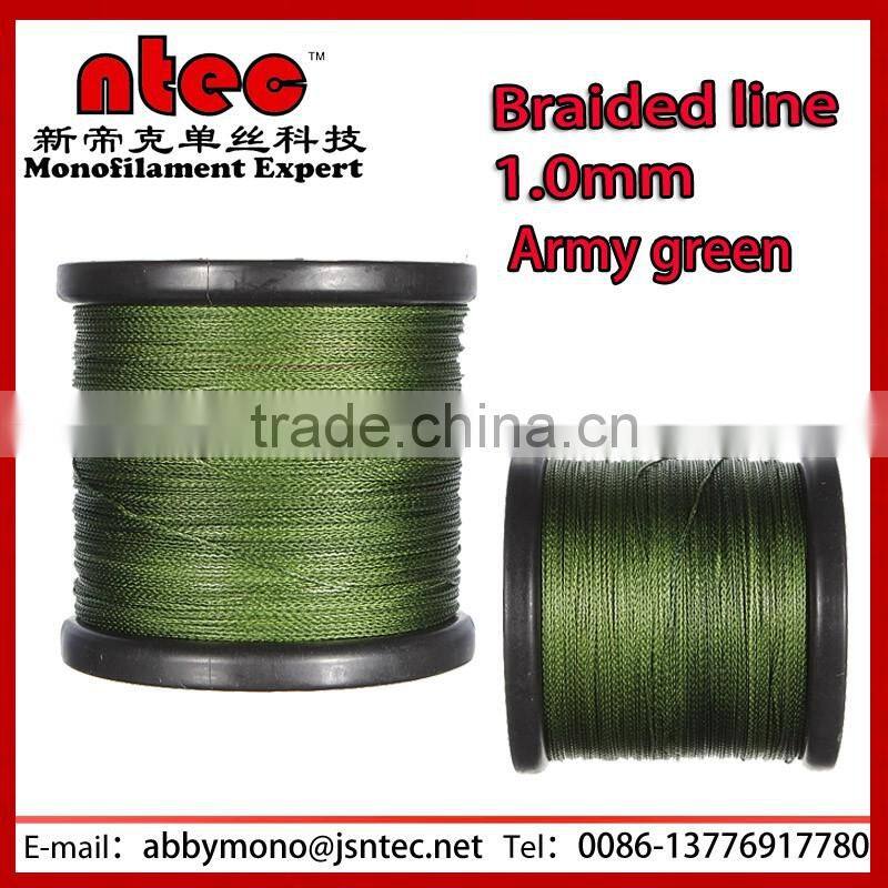 100M-2000M Army Green 6-300LB 100%PE Braid Fishing Line