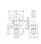 wells C15E Carbon Steel Forged Galvanized Din582 anchor Bolt and nut