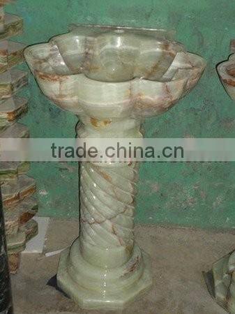 FACTORY PRODUCUNG ONYX PEDESTALS SINKS AND BASINS
