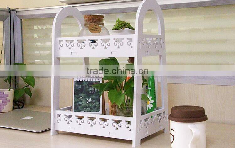 New Material, waterproof WPC white baroque shelf corner shelf