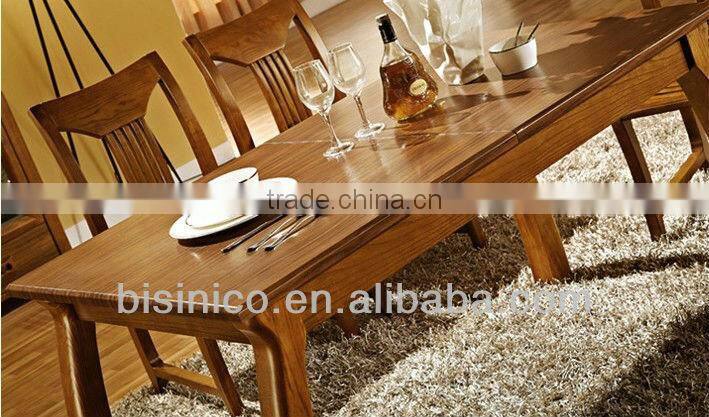 Contemporary Chinese Style Dinning Room Furniture Set,Full Solid Wood Extension Dinning Table W Chair, Applicable Sideboard