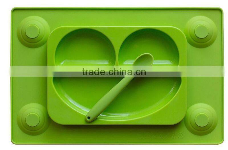 Silicone Divided Suction Kids Platemat