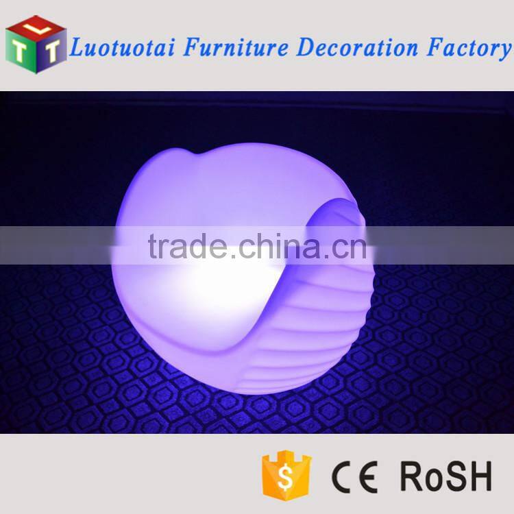 Unique design LED conch shaped sofa luminous shell LED sofa for sale
