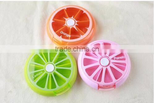 cy273 Health Care Medicine Pill Box lemon Shaped Sort Vitamin 7 Day Weekly Holder Tablet Storage Case Container Cases Travel