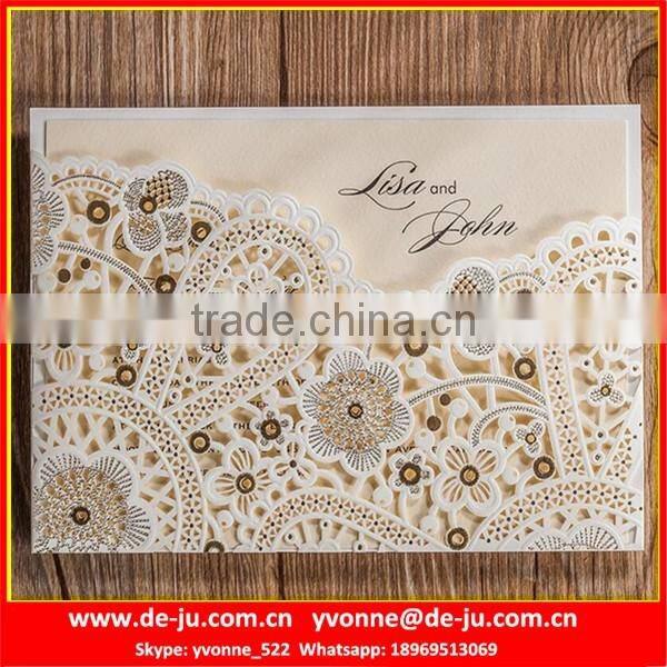 Chinese Red White Custom Wedding Card Invitation