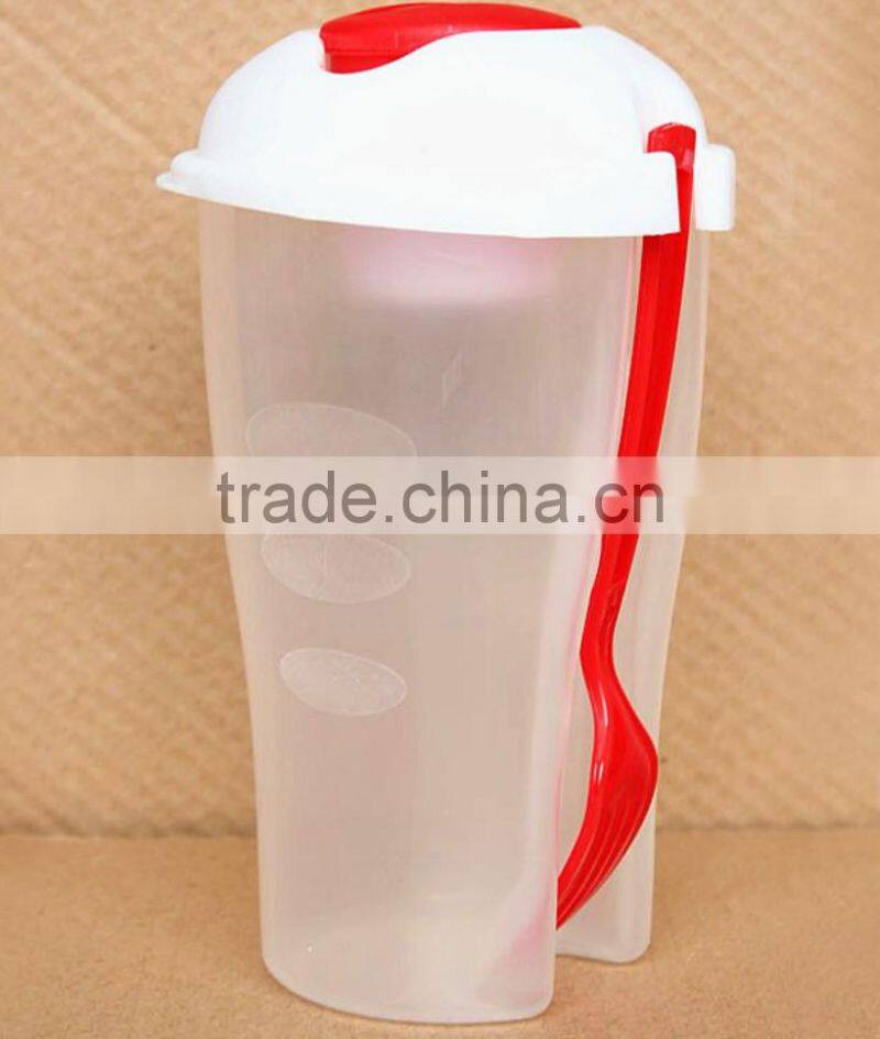 promotional clear new plastic salad cup with scoop