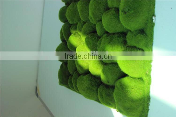 indoor decoration flocking moss rock shape wall moss panel backdrop