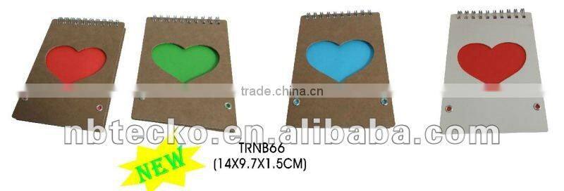 Lovely design ECO friendly Recycled spiral paper notepad