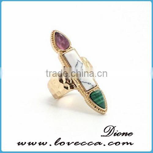 Cheap Fashion Wholesale Trendy Ladies Fashion Natural Gemstone Ring