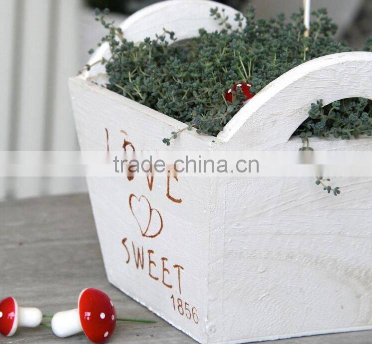 2017 wooden flower pot wooden pot wooden design garden flower pot