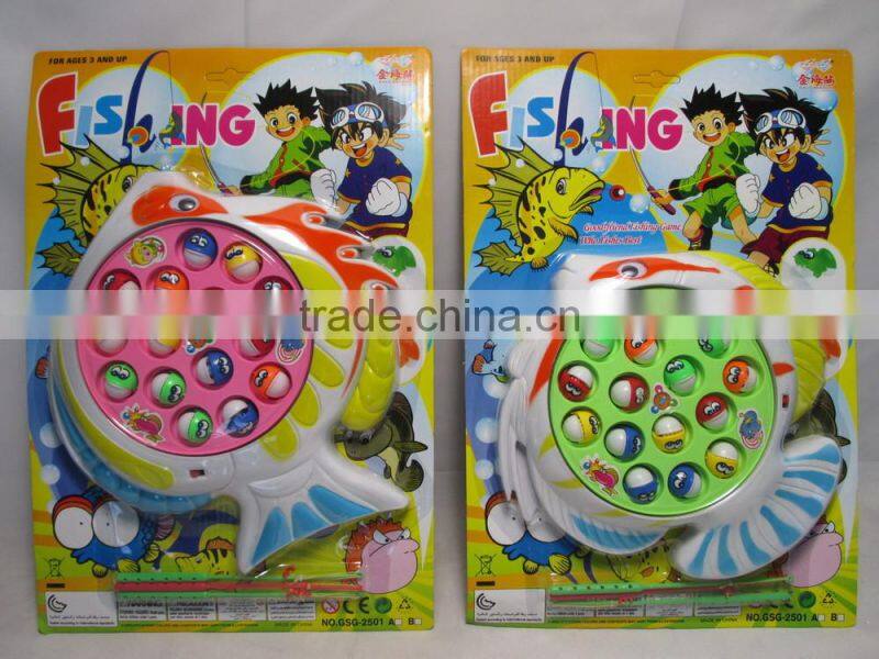intellectural BO fishing game toys with music for kids, innovative fishing game set with music,