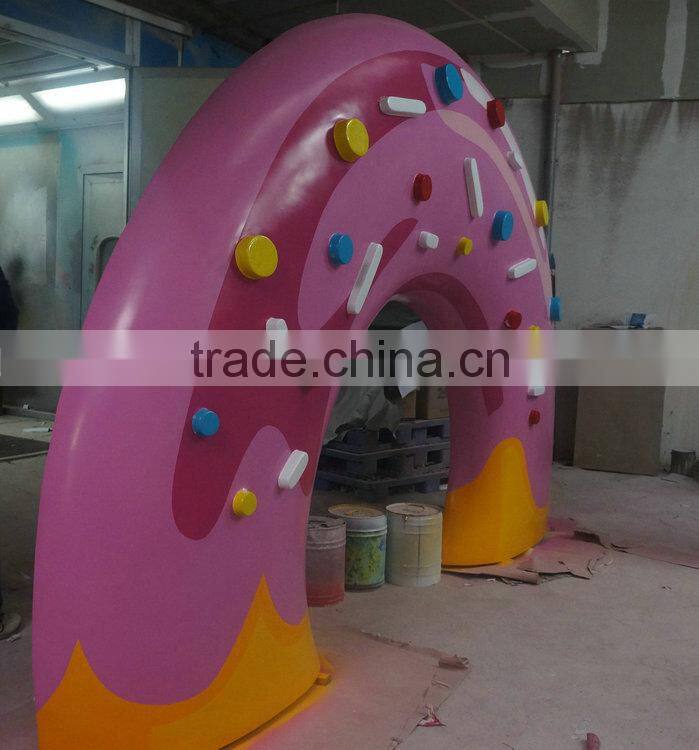 H3m outdoor fiberglass donut decoration