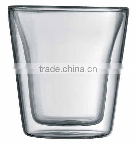 85ml 3ounce espresso glass,outer straight small shot double wall glass