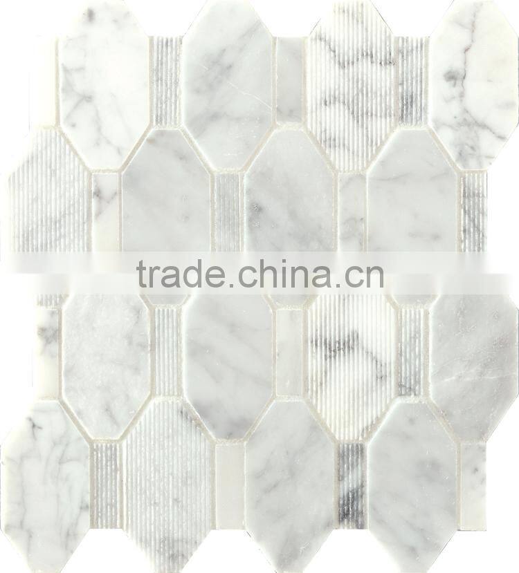 MM-CV238 Best price customized natural stone hexagon marble mosaic tiles