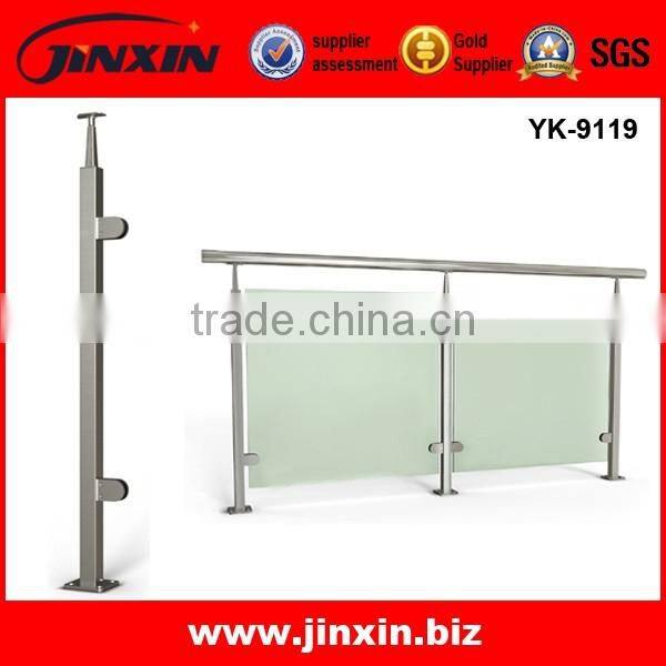 Polish Stainless Steel Glass Balcony Railing/Balcony Railing Design Glass