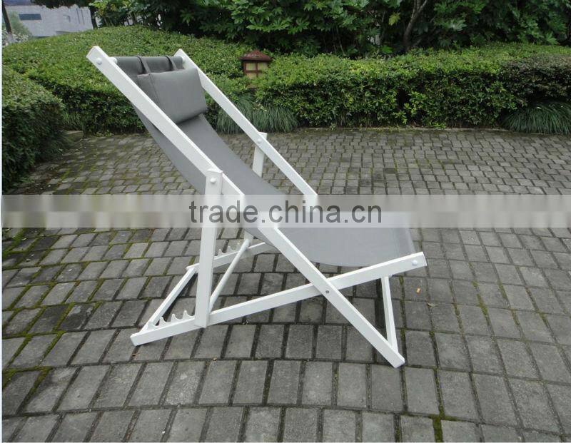 Hot sales aluminum folding teslin beach bed &lounge