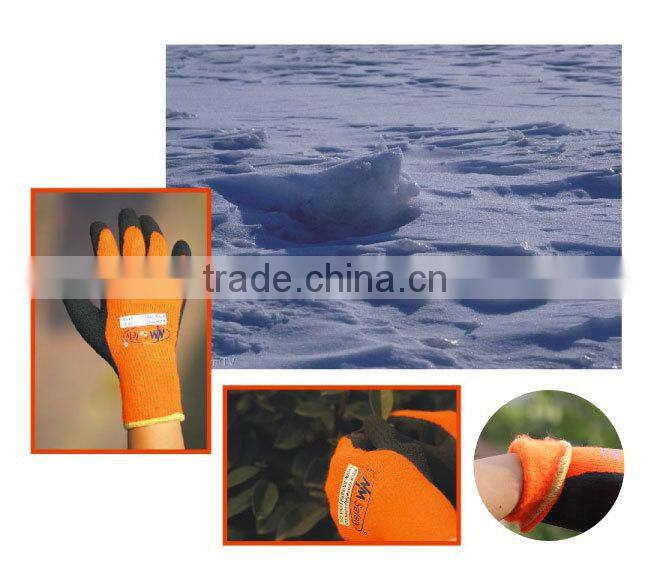 NMSAFETY 7 gauge Latex foam winter glove for cool enviroment safety working gloves