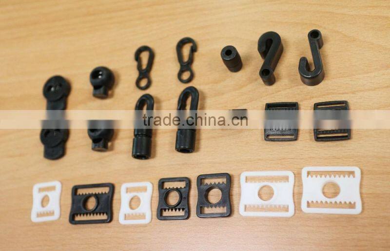 Black White Color Plastic POM Side Release Buckle for bag webbing