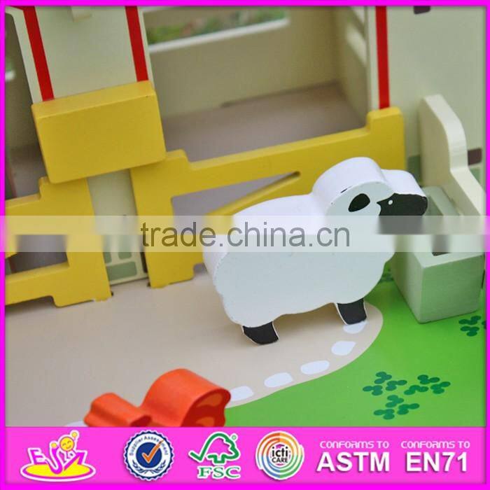 Top fashion kids wooden toy barns best sale children wooden toy barns W06A167-S