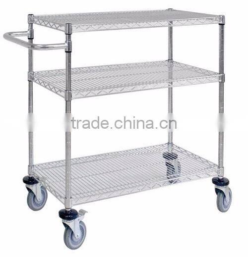 Home Furniture DIY 3-tier Modern Metal Bookcases Book Storage Shelf