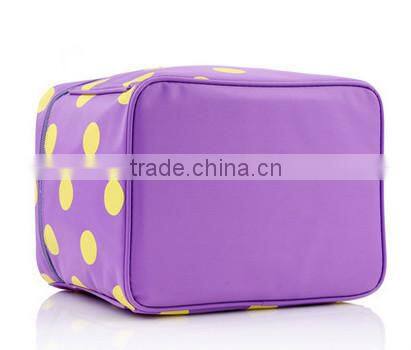 Dotted Option Color Microfiber Make Up Bag With Mirror