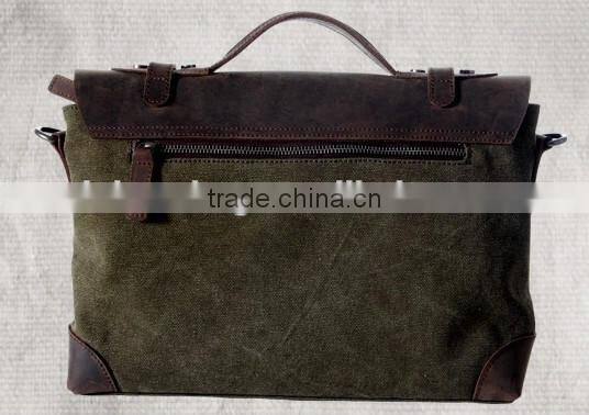 High quality mens messenger bag with canvas