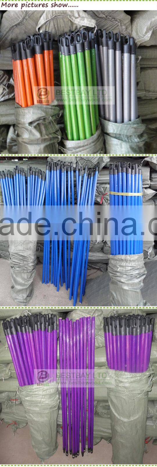 pvc coated wooden stick/plastic broom handle/